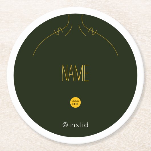 Uw eigen bedrijfsnaam en Onderzetter voor Logo (Voorkant)