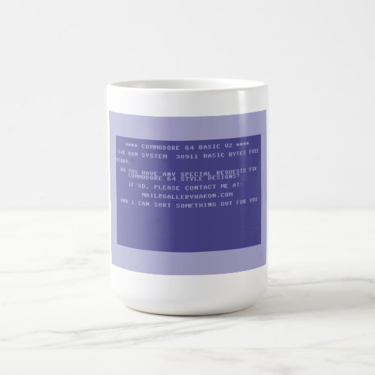 Uw eigen commodore 64-ontwerp aanvragen koffiemok (Center)