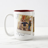 Uw eigen drie foto's & tekst | Directe foto Tweekleurige Koffiemok (Links)