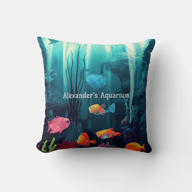 Uw eigen exotische aquarium van de vistank kussen (Voorkant)