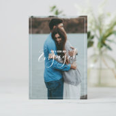 Uw eigen foto, aankondiging van het verloving/uitn (Staand voorkant)