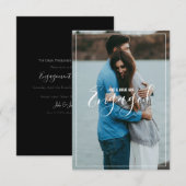 Uw eigen foto, aankondiging van het verloving/uitn (Voorkant / Achterkant)