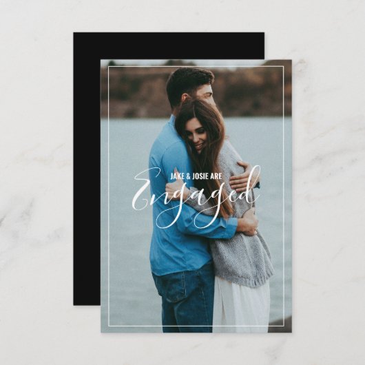 Uw eigen foto, aankondiging van het verloving/uitn (Voorkant / Achterkant)
