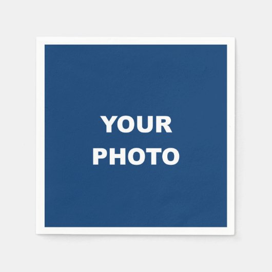 Uw eigen foto afbeelding logo aanpassen personalis servet (Voorkant)