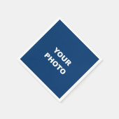 Uw eigen foto afbeelding logo aanpassen personalis servet (Hoek)