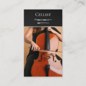 Uw eigen foto cello cellist viool Visitekaartje (Voorkant)