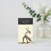 Uw eigen foto dansleraar goud Business Car Visitekaartje (Staand voorkant)