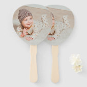 Uw eigen foto eenvoudig modern Stijlvol Handwaaier (Voorkant en achterkant)