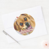 Uw eigen foto en aangepaste tekst Stickers (Envelop)