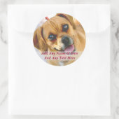 Uw eigen foto en aangepaste tekst Stickers (Tas)