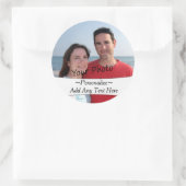 Uw eigen foto en aangepaste tekst Stickers (Tas)