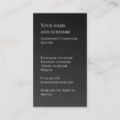 Uw eigen foto Jazz musicus Visitekaartje (Achterkant)