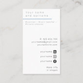 Uw eigen foto Jazz musicus Visitekaartje (Achterkant)