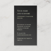 Uw eigen foto Jazz musicus Visitekaartje (Achterkant)