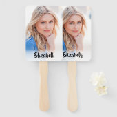 Uw eigen foto-monogram Afstuderen hand-fan Handwaaier (Voorkant en achterkant)