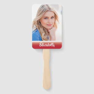 Uw eigen foto-monogram Afstuderen hand-fan Handwaaier