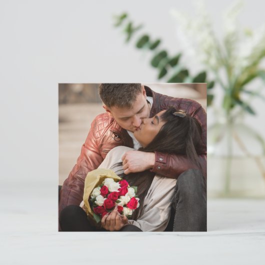 Uw eigen foto ontwerpen bedankkaart (Staand voorkant)