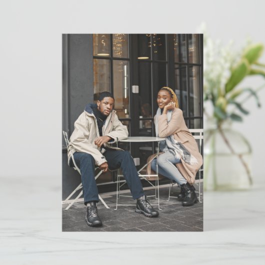 Uw eigen foto ontwerpen bedankkaart (Staand voorkant)