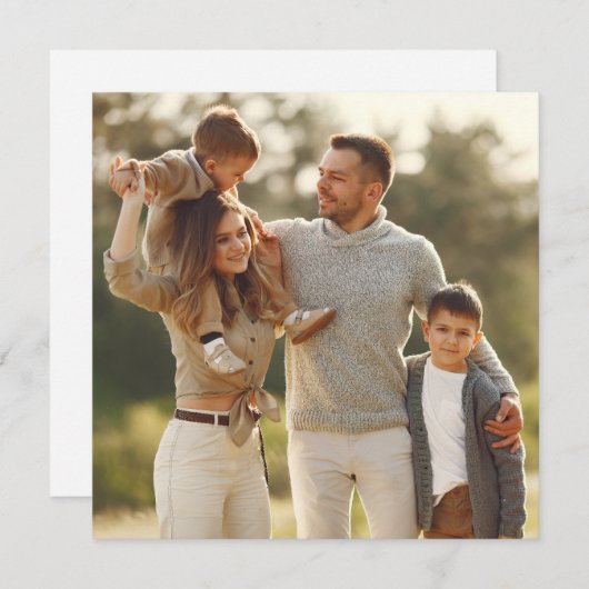 Uw eigen foto ontwerpen feestdagenkaart (Voorkant / Achterkant)