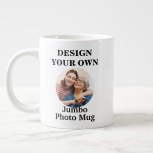Uw eigen foto ontwerpen grote koffiekop