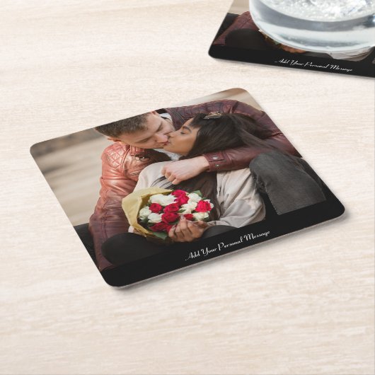 Uw eigen foto ontwerpen kartonnen onderzetters (Schuin)