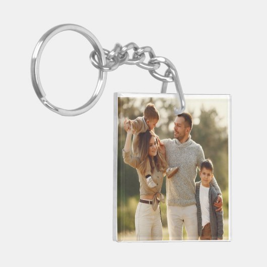 Uw eigen foto ontwerpen sleutelhanger (Voorkant Links)