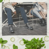 Uw eigen foto ontwerpen theedoek (Gevouwen)