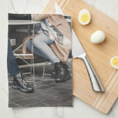 Uw eigen foto ontwerpen theedoek (Quarter Fold)