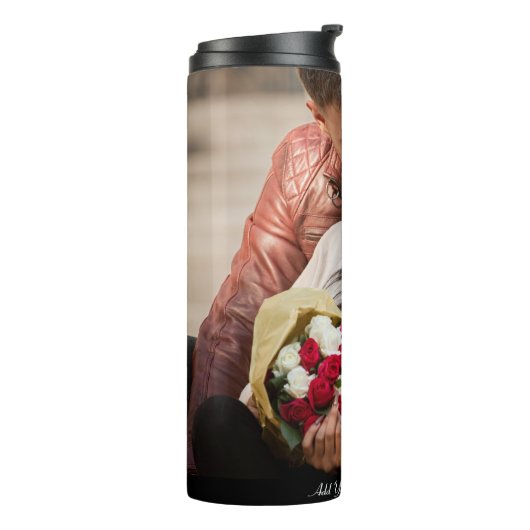 Uw eigen foto ontwerpen thermosbeker (Gedraaid links)