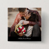 Uw eigen foto ontwerpen vierkante button 5,1 cm (Voorkant)