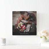 Uw eigen foto ontwerpen vierkante klok (Huis)