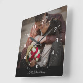 Uw eigen foto ontwerpen vierkante klok (Hoek)