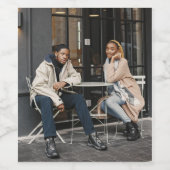 Uw eigen foto ontwerpen wijn etiket (Enkel label)