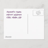 Uw eigen foto - Open huis briefkaart (Achterkant)