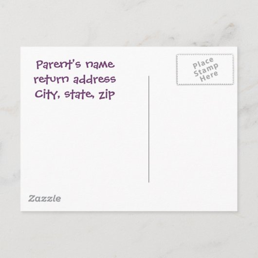 Uw eigen foto - Open huis briefkaart (Achterkant)