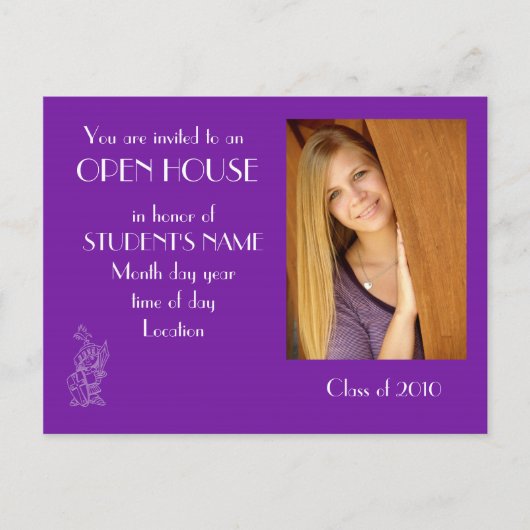 Uw eigen foto - Open huis briefkaart (Voorkant)