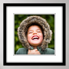 Uw eigen foto-Poster Square Framed Black Inlay Poster