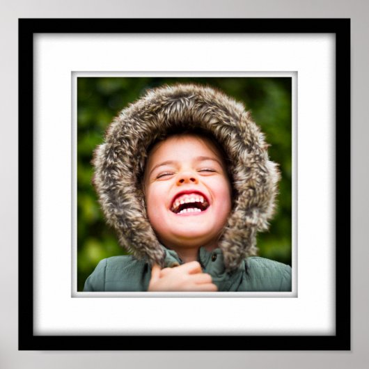 Uw eigen foto-Poster Square Framed Black Inlay Poster (Voorkant)