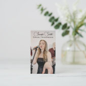 Uw eigen foto singer songwriter Visitekaartje (Staand voorkant)