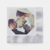UW EIGEN FOTO Trouwreceptie Papieren servetten (Voorkant)