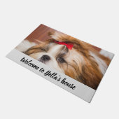 Uw eigen foto van de puppy van de huishond Pas naa Deurmat (Schuin)