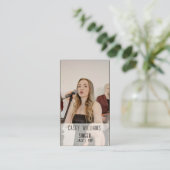Uw eigen foto zangeres Visitekaartje (Staand voorkant)