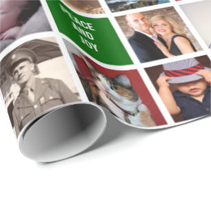 Uw eigen foto's   Aangepaste 51-Afbeelding Collage Cadeaupapier