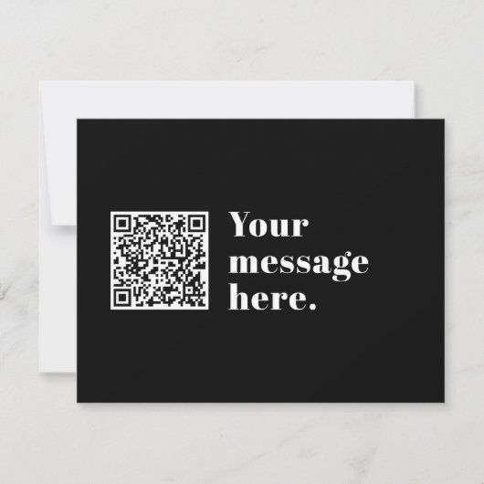 Uw eigen geüploade QR-code en bewerkbare retro-tek Bedankkaart (Voorkant)