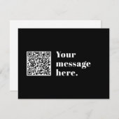 Uw eigen geüploade QR-code en bewerkbare retro-tek Bedankkaart (Voorkant / Achterkant)