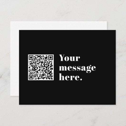 Uw eigen geüploade QR-code en bewerkbare retro-tek Bedankkaart (Voorkant / Achterkant)