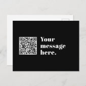 Uw eigen geüploade QR-code en bewerkbare retro-tek Briefkaart (Voorkant / Achterkant)