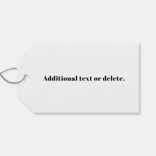 Uw eigen geüploade QR-code en bewerkbare retro-tek Cadeaulabel (Achterkant Horizontaal)