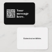 Uw eigen geüploade QR-code en bewerkbare retro-tek Informatiekaartje (Voorkant / Achterkant)