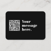 Uw eigen geüploade QR-code en bewerkbare retro-tek Informatiekaartje (Voorkant)